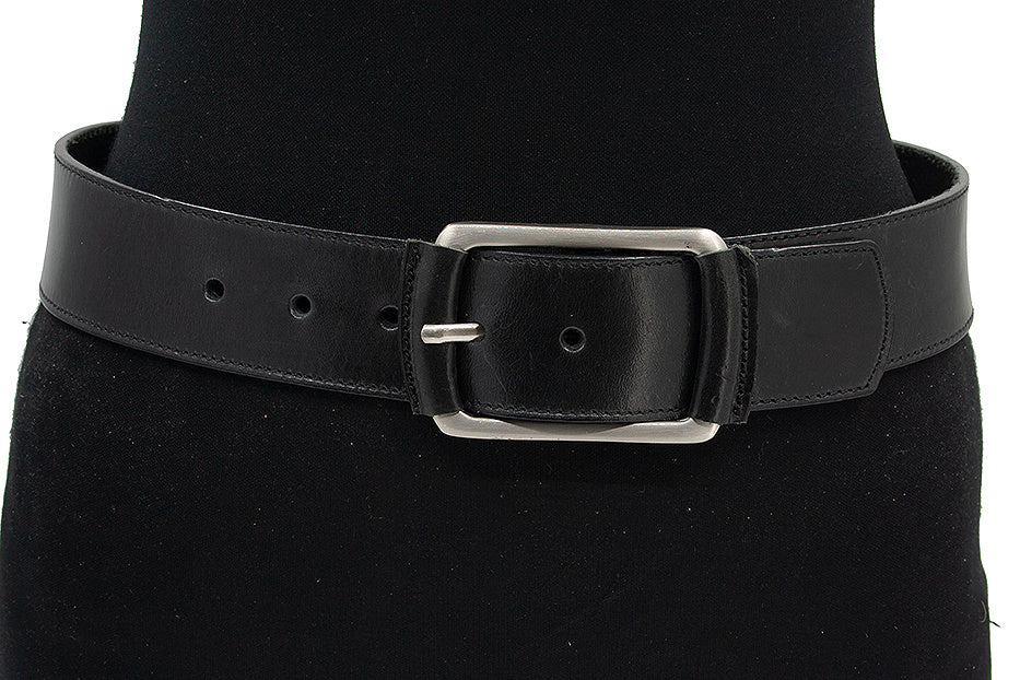 Dames zwarte heup riem beklede gesp