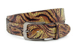dames jeans riem multi-color leer 4 cm