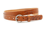 dames smalle riem cognac leer 2.5 cm