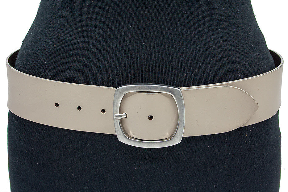 Brede beige taille ceintuur