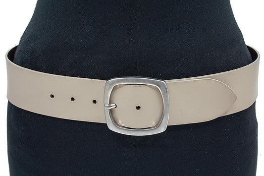 Brede beige taille ceintuur