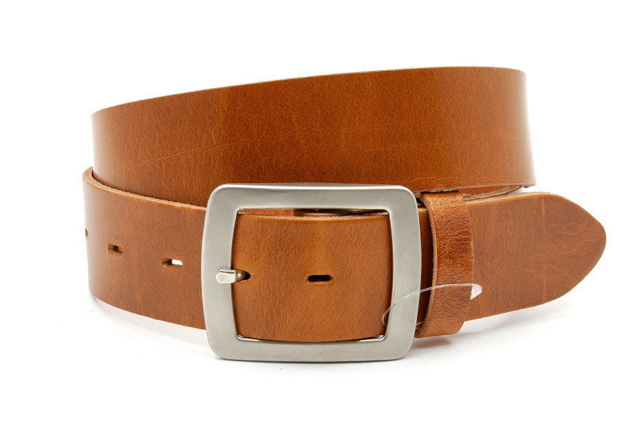 Jeans riem cognac