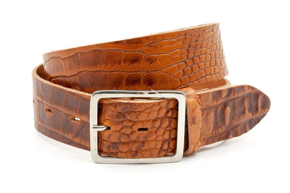 Jeans riem cognac