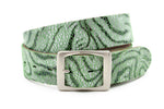 dames jeans riem groen leer 4 cm