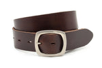 dames jeans riem bruin leer 4 cm