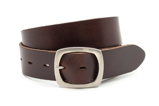 Jeans riem donkerbruin