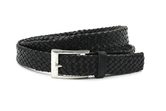 Jeans vlechtriem zwart