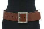 dames brede riem cognac leer 6 cm