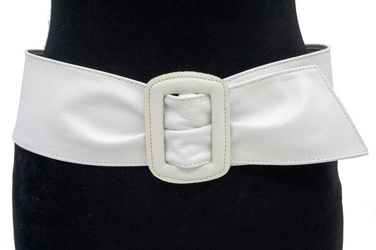 Nappa afhangceintuur wit