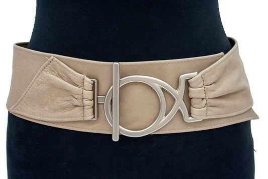 Dames nappa afhangriem beige