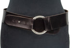 dames brede riem brons leer 5.5 cm