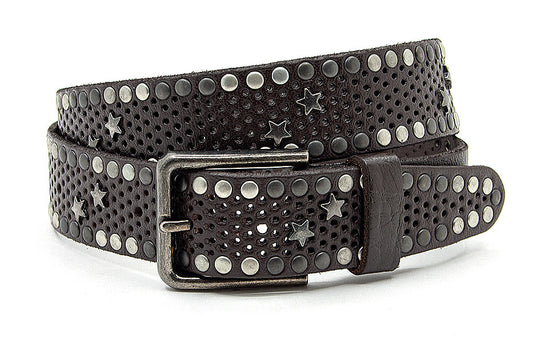 Stoere dames riem met nieten