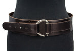dames brede riem brons leer 5.5 cm