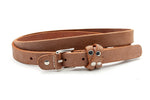 dames smalle riem lever leer 2 cm
