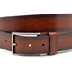 Rood/bruine cognac kleurige pantalon riem