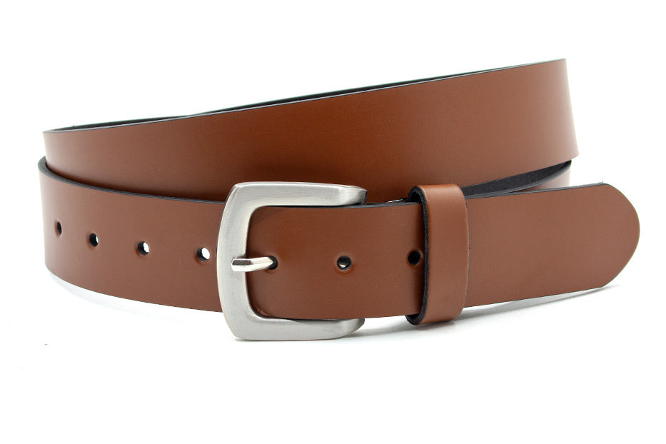 Cognac kleurige pantalon riem