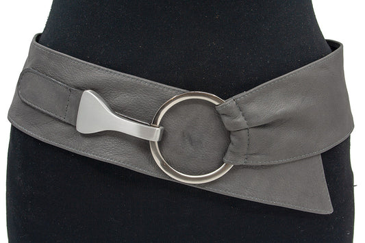 Afhang ceintuur donkergrijs nappa leder