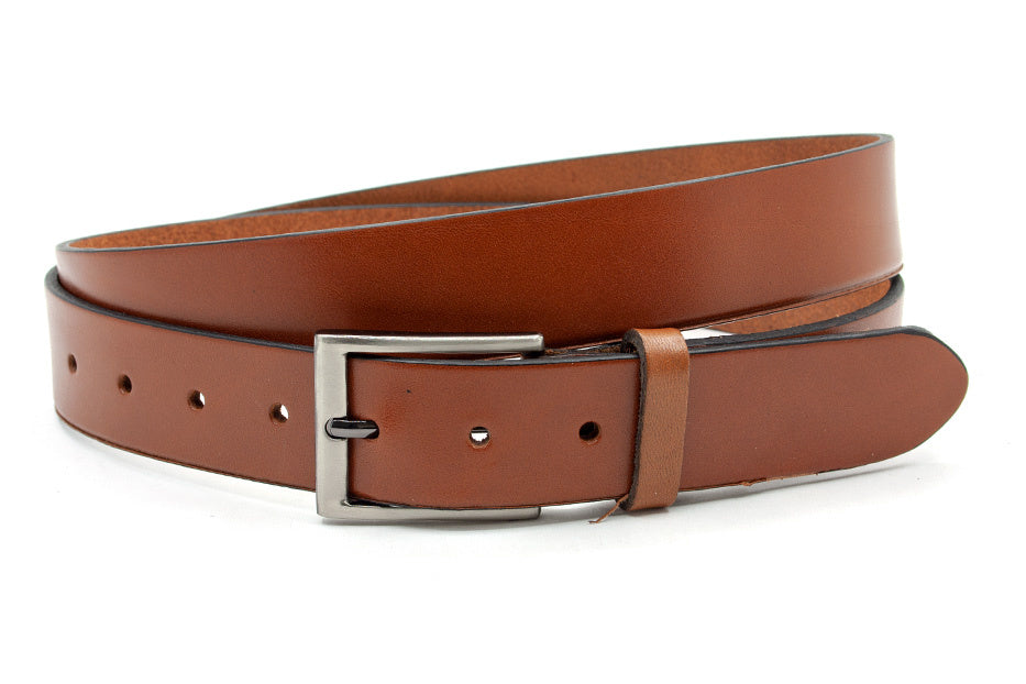 Cognac kleurige pantalon riem