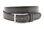 heren jeans riem grijs leer 3.5 cm