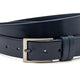 Jeans riem blauw glad leder