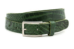 dames jeans riem groen leer 3 cm
