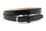 dames smalle riem zwart leer 2.5 cm