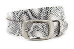 dames jeans riem wit leer 4 cm
