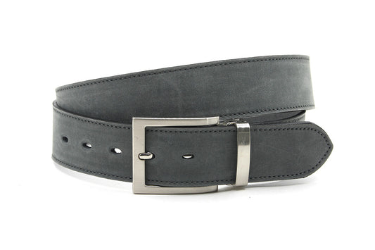 Grijze suede broekriem heren
