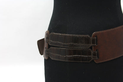 Dames afhangriem roodbruin/donkerbruin