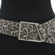 Dames brede afhangriem leopard look