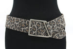 dames brede riem multi-color leer 6 cm