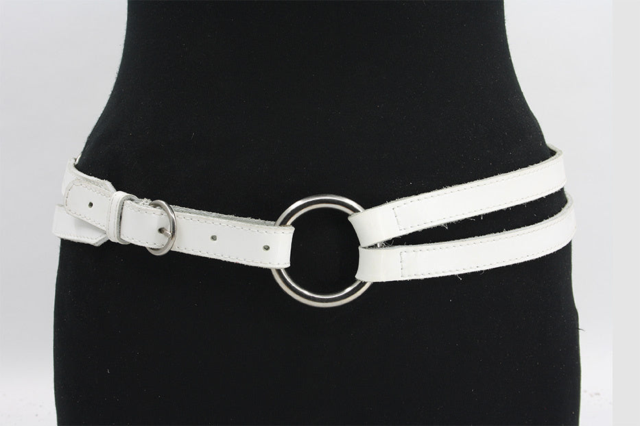 Dames afhangriem wit met ringen