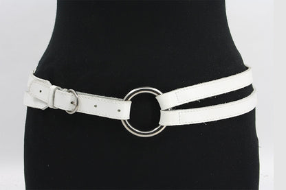 Dames afhangriem wit met ringen