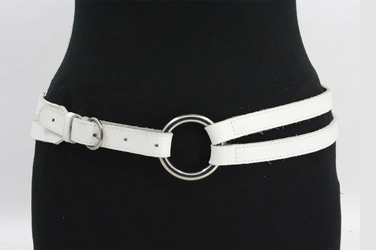 Dames afhangriem wit met ringen