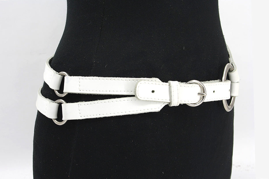 Dames afhangriem wit met ringen