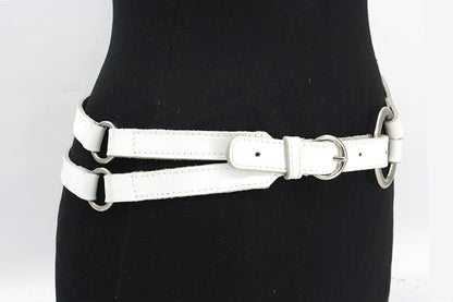 Dames afhangriem wit met ringen