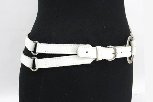 Dames afhangriem wit met ringen