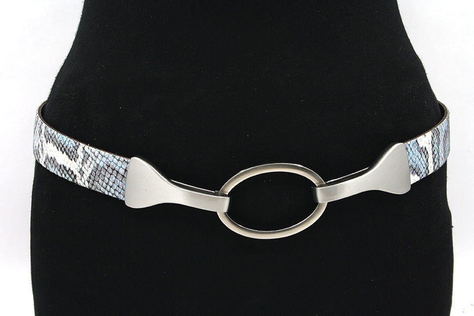 Dames afhangriem blauw pastel