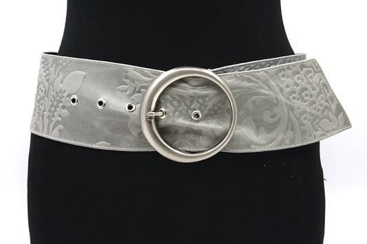 Dames nappa taille/heupriem grijs