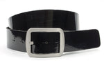 dames lak riem zwart leer 4 cm